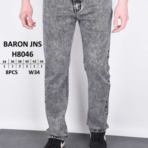 Джинсы God Baron (34-44) H8046 grey (деми) God Baron H8046 grey