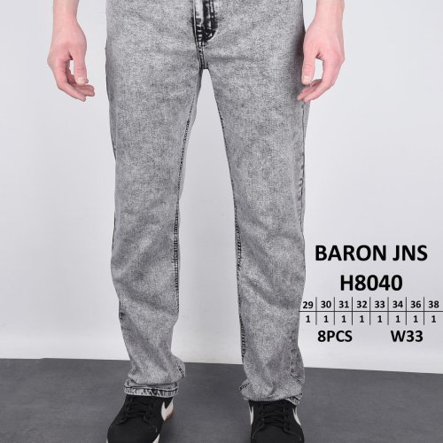 Джинсы God Baron (29-38) H8040 grey (деми) God Baron H8040 grey