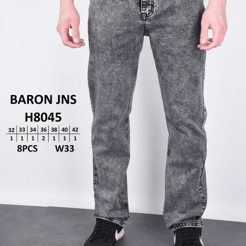 Джинсы God Baron (32-42) H8045 grey (деми) God Baron H8045 grey