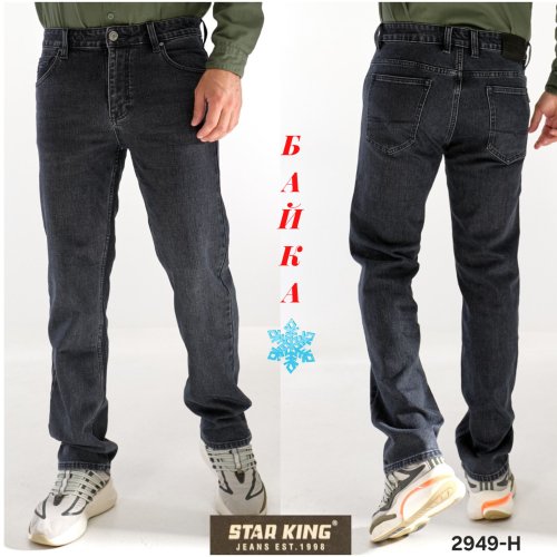 Джинсы God Baron (31-38) 2949-H black (зима) God Baron 2949-H black