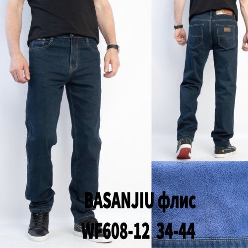 Джинсы God Baron (34-44) WF608-12 blue (зима) God Baron WF608-12 blue