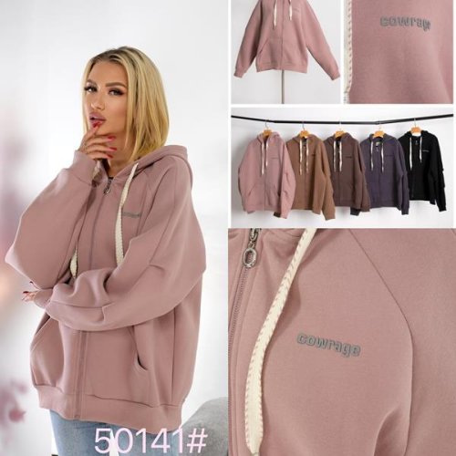 Кофта спорт JJF (L-4XL) 50141 d.beige (зима) JJF 50141 d.beige