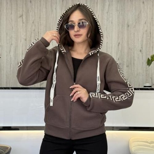 Кофта спорт JJF (L-4XL) 50147 brown (зима) JJF 50147 brown