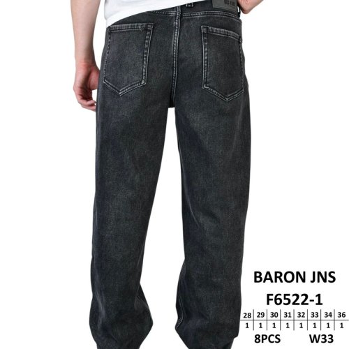 Джинсы God Baron (28-36) F6522-1 black (зима) God Baron F6522-1 black