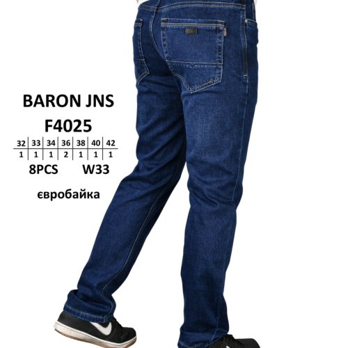 Джинсы God Baron (32-42) F4025 blue (зима) God Baron F4025 blue