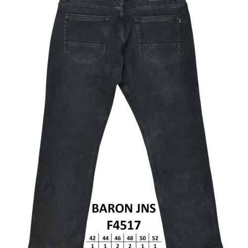 Джинсы God Baron (42-52) F4517 black (зима) God Baron F4517 black