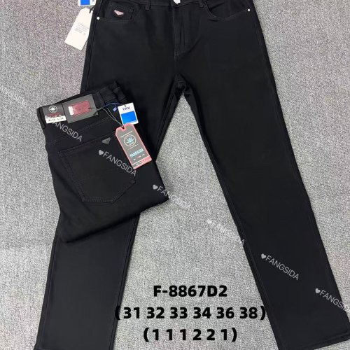 Джинсы God Baron (31-38) F-8867D2 black (зима) God Baron F-8867D2 black