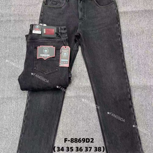 Джинсы God Baron (34-38) F-8869D2 black (зима) God Baron F-8869D2 black