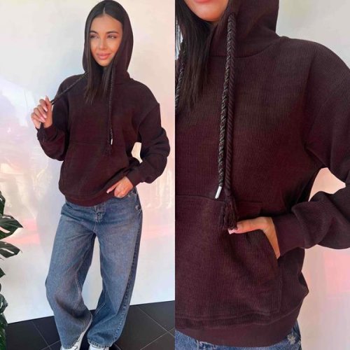 Худи i8denim Women (S-L) TB83 brown (деми) i8denim Women TB83 brown