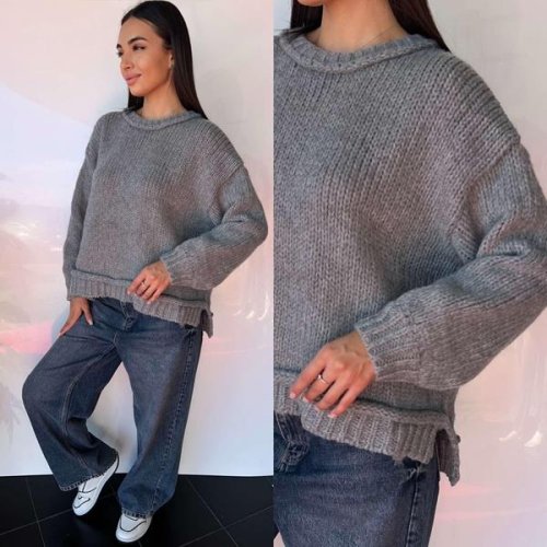 Свитер i8denim Women (one size) TB95 grey (деми) i8denim Women TB95 grey