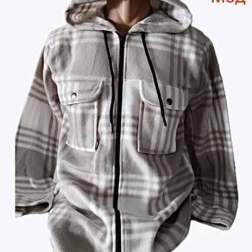 Рубашка Надийка (S-2XL) ND23-728 l.grey (зима) Надийка ND23-728 l.grey