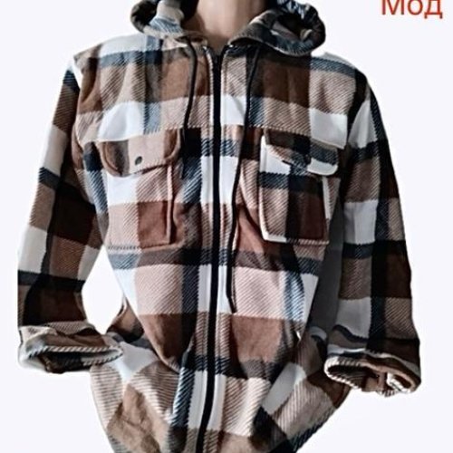 Рубашка Надийка (S-2XL) ND25-728 brown (зима) Надийка ND25-728 brown