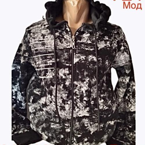 Кофта спорт Надийка (M-3XL) ND8-724 black (зима) Надийка ND8-724 black