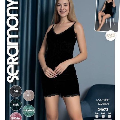 Пижама 4 Seasons (S-2XL) 24672 black (лето) 4 Seasons 24672 black