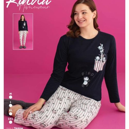 Пижама 4 Seasons (M-2XL) 2996 black (деми) 4 Seasons 2996 black