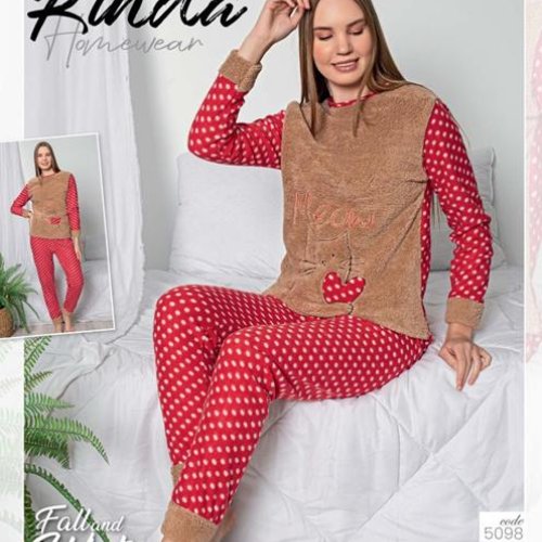 Пижама 4 Seasons (M-2XL) 5098 red (зима) 4 Seasons 5098 red