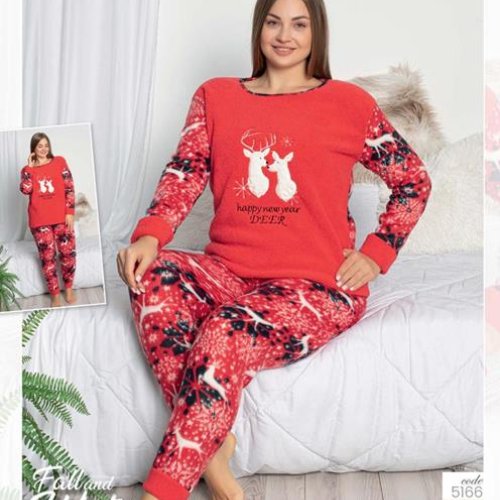 Пижама 4 Seasons (XL-4XL) 5166 red (зима) 4 Seasons 5166 red