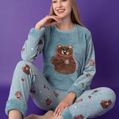 Пижама 4 Seasons (M-2XL) 8172 l.blue (зима) 4 Seasons 8172 l.blue