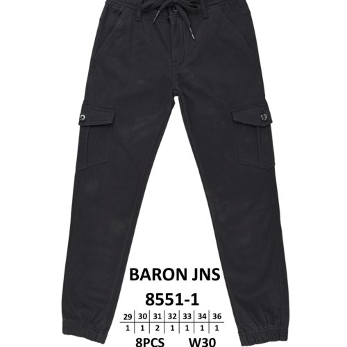 Джинсы God Baron (29-36) 8551-1 black (зима) God Baron 8551-1 black