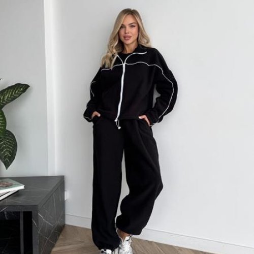 Костюм спорт Modnulya (42-52) 2488 black (зима) Modnulya 2488 black