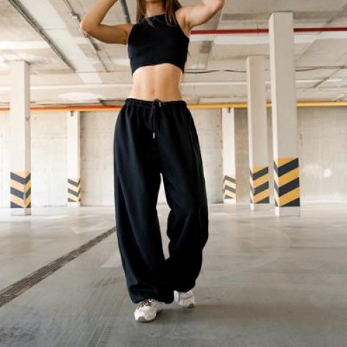 Штаны спорт Modnulya (S-L) 500230 black (зима) Modnulya 500230 black