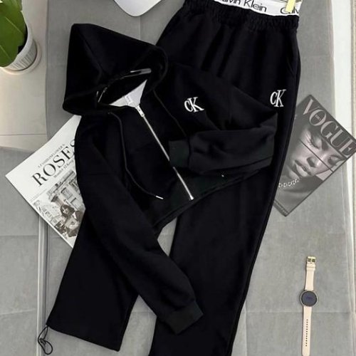 Костюм спорт Modnulya (42-50) 7027 black (деми) Modnulya 7027 black