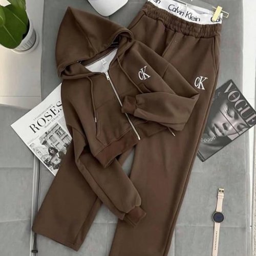 Костюм спорт Modnulya (42-50) 7027 brown (деми) Modnulya 7027 brown