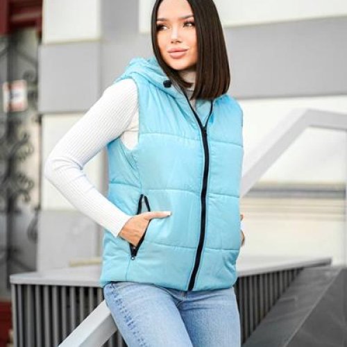 Жилетка Modnulya (42-46) N635 l.blue (деми) Modnulya N635 l.blue