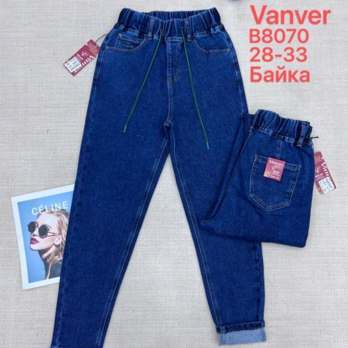 Джинсы Vanver (28-33) B8070 blue (зима) Vanver B8070 blue