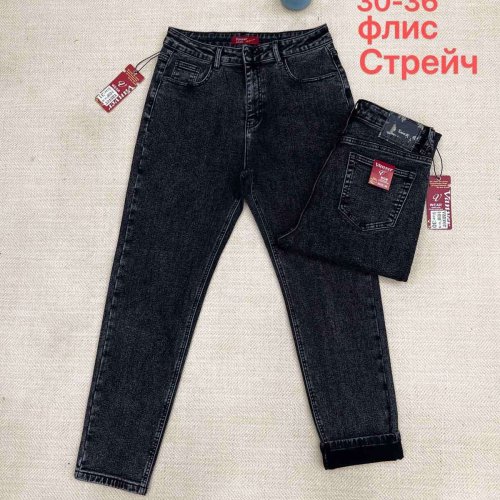 Джинсы Vanver (30-36) D82109 black (зима) Vanver D82109 black