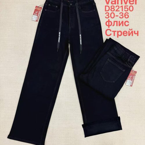 Джинсы Vanver (30-36) D82150 black (зима) Vanver D82150 black