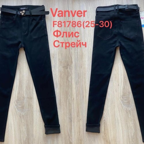 Джинсы Vanver (25-30) F81786 black (зима) Vanver F81786 black