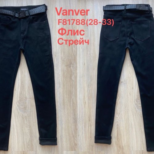 Джинсы Vanver (28-33) F81788 black (зима) Vanver F81788 black