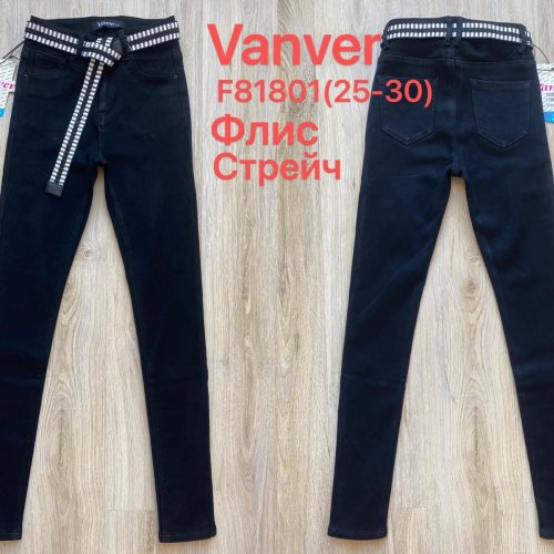 Джинсы Vanver (25-30) F81801 black (зима) Vanver F81801 black