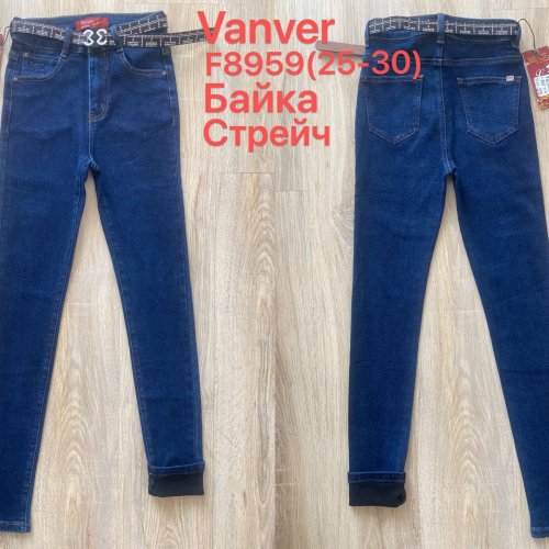 Джинсы Vanver (25-30) F8959 blue (зима) Vanver F8959 blue