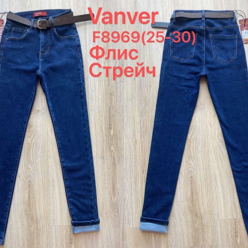 Джинсы Vanver (25-30) F8969 blue (зима) Vanver F8969 blue