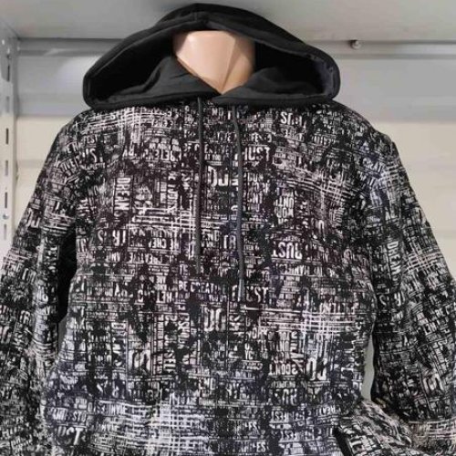 Худи Panda (2XL-6XL) 1349 black (зима) Panda 1349 black