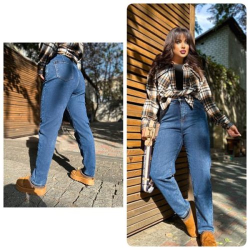 Джинсы Lady N (32-42) 075 blue (зима) Lady N 075 blue