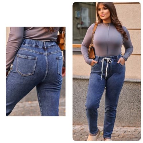 Джинсы Lady N (31-38) 076 blue (зима) Lady N 076 blue