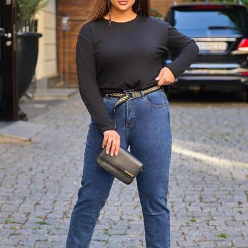 Джинсы Lady N (31-38) 8004 blue (зима) Lady N 8004 blue