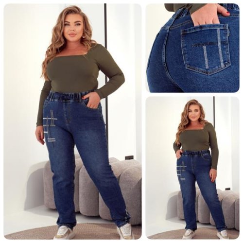 Джинсы Lady N (32-42) 859 blue (деми) Lady N 859 blue