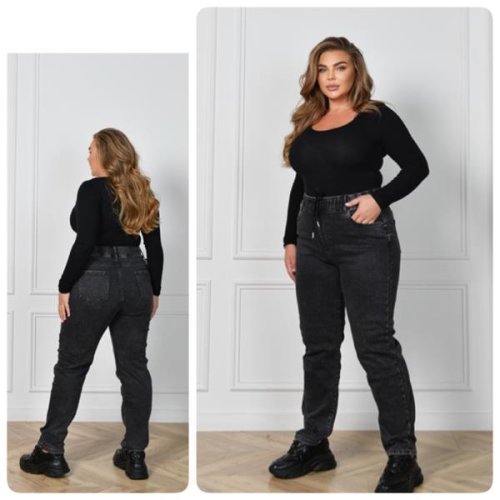 Джинсы Lady N (32-42) 874 grey (деми) Lady N 874 grey