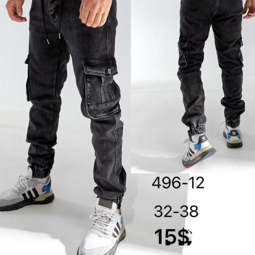 Джинсы God Baron (32-38) 496-12 black (зима) God Baron 496-12 black