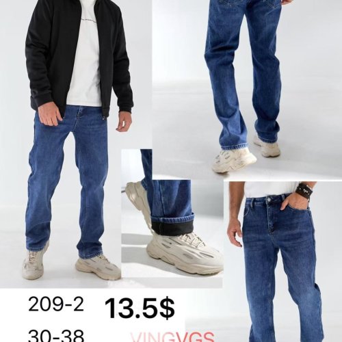 Джинсы God Baron (30-38) 209-2 blue (зима) God Baron 209-2 blue