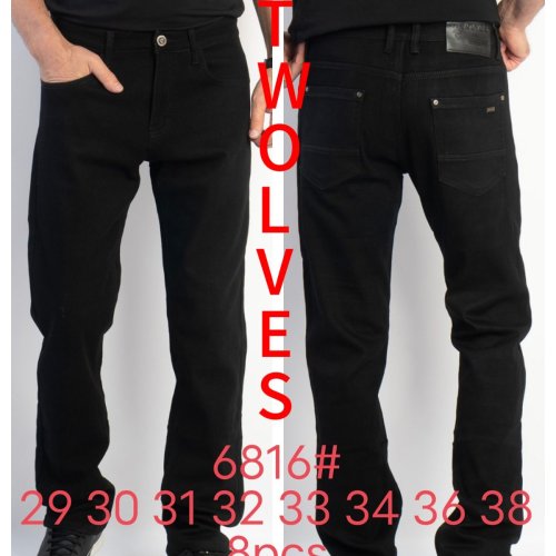 Джинсы God Baron (29-38) 6816 black (зима) God Baron 6816 black