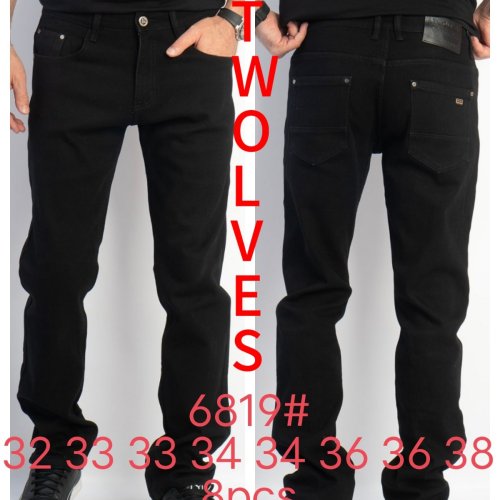 Джинсы God Baron (32-38) 6819 black (зима) God Baron 6819 black