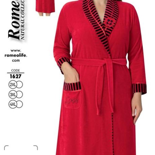 Халат Cotpark (2XL-4XL) 1627 red (деми) Cotpark 1627 red