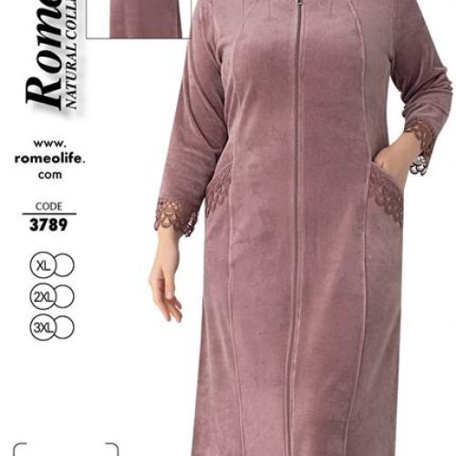 Халат Cotpark (XL-3XL) 3789 powder (деми) Cotpark 3789 powder