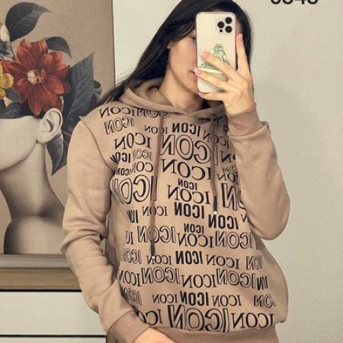 Худи FSN (42-50) 6343 d.beige (зима) FSN 6343 d.beige