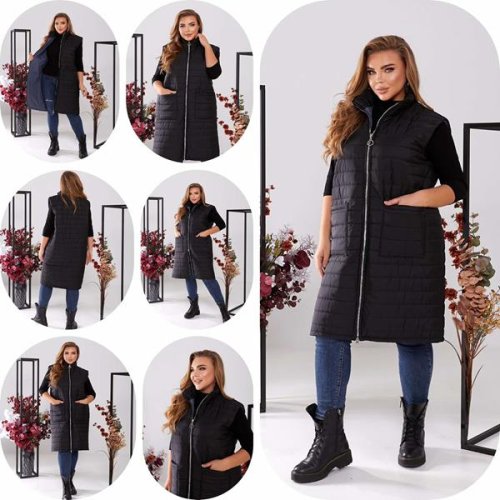 Жилетка Romeo life (44-54) RL676 black (деми) Romeo life RL676 black